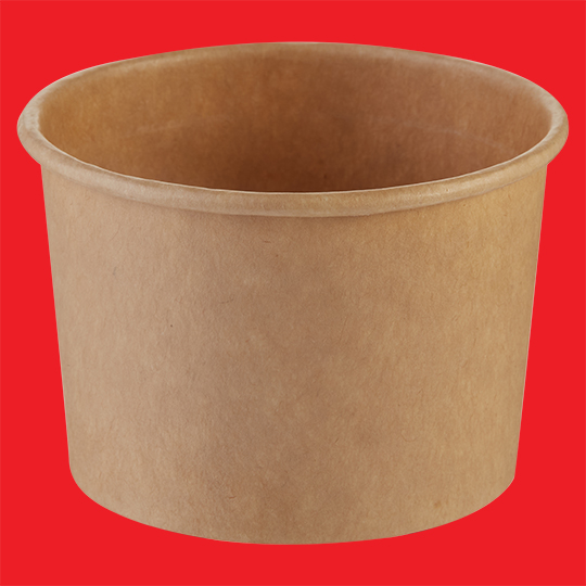 Paper bowl 8oz-U 250ml kraft economy